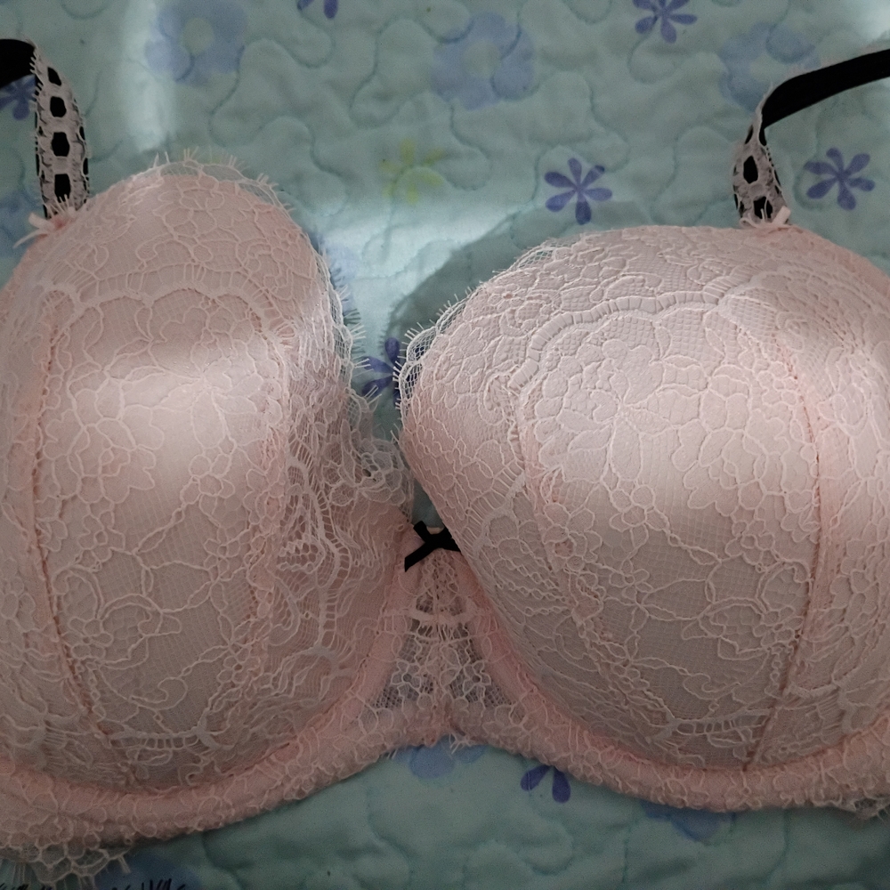 Lace Push-Up Bra - Pink